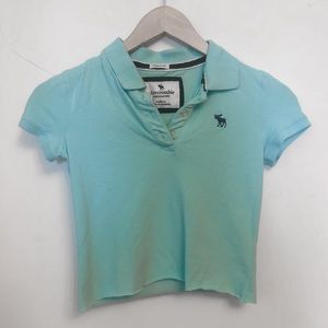 Abercrombie & Fitch Cropped Mint Polo Shirt
